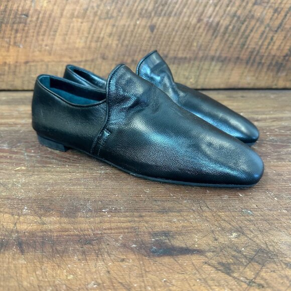 Aquatalia Revy Black Leather Weatherproof Loafer 7.5 - Picture 1 of 12